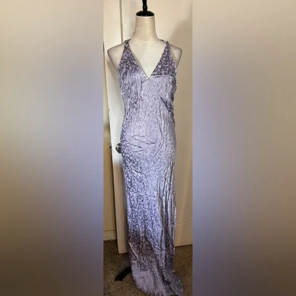 NWT Topshop Lavender Leopard Print Maxi Dress Backless Sun dress summer beach - Picture 2 of 13